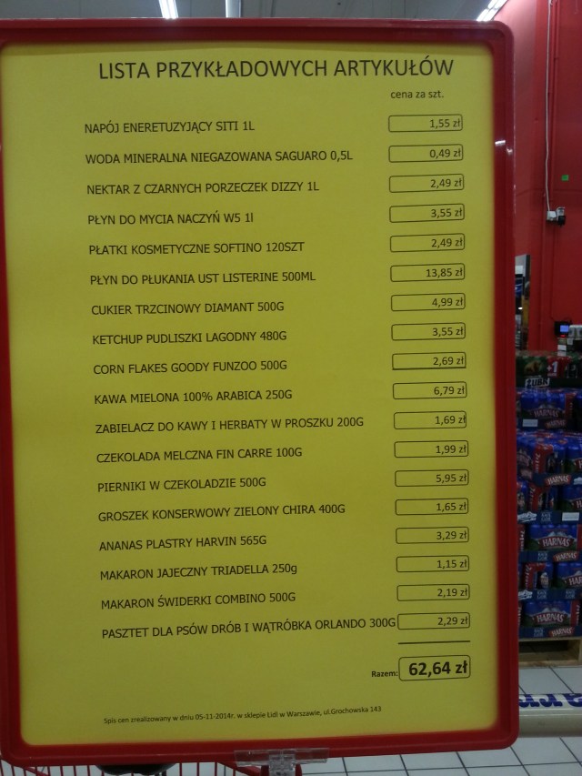 7 lista Lidl